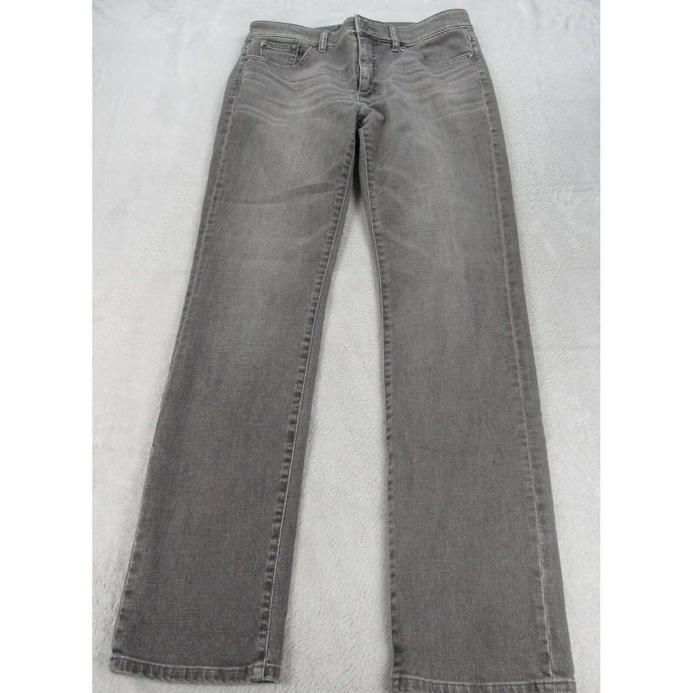 LRL Lauren Jeans Heritage Jeans Women 6 Gray Zip Mid Rise Stretch Straight 29x30